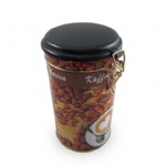 Round shaped coffee tin box with air-tight lid
